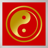 Poster Golden Yin Yang (Devant)