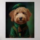 Poster Goldendoodle  Chien en tenue de la Saint-Patrick (Devant)