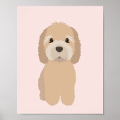 Poster GoldenDoodle Chien Rose Nursery & Kids Decor Poste (Devant)