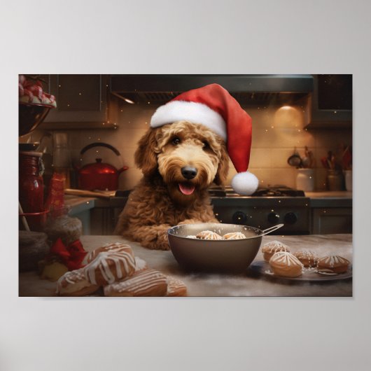 Poster Goldendoodle Christmas Cookies Festive Holiday (Devant)