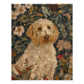 Poster Goldendoodle Garden Tapestry Anniversaire (Devant)