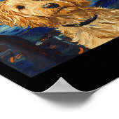 Poster Goldendoodle Van Gogh Starry Nuit étoilée (Coin)