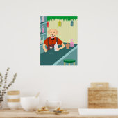 Poster goldenretrieverbartenderposter (Cuisine)
