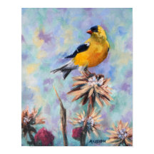 Goldfinch américain sur le Thistle Fine Art