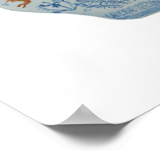 Poster Goldfish Blue White Ginger Jar Art Imprimer (Coin)