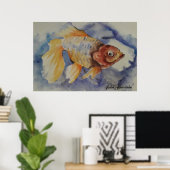 POSTER GOLDFISH DE COULEUR D'EAU (Bureau à domicile)