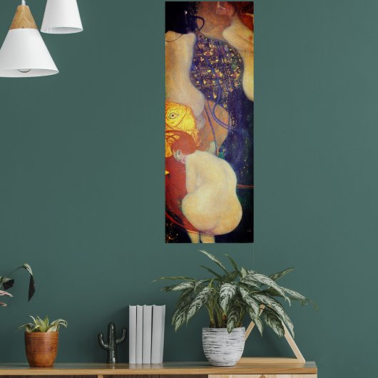 Poster Goldfish par Gustav Klimt (Salon 1)