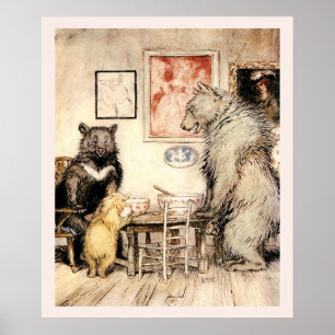 Poster Goldilocks and The Three Bears by Arthur Rackham