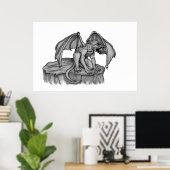 Poster Golem Gargoyle (Bureau à domicile)