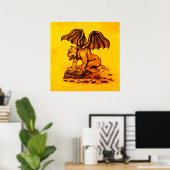 Poster Golem Gargoyle (Bureau à domicile)