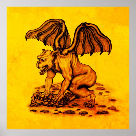 Poster Golem Gargoyle (Devant)