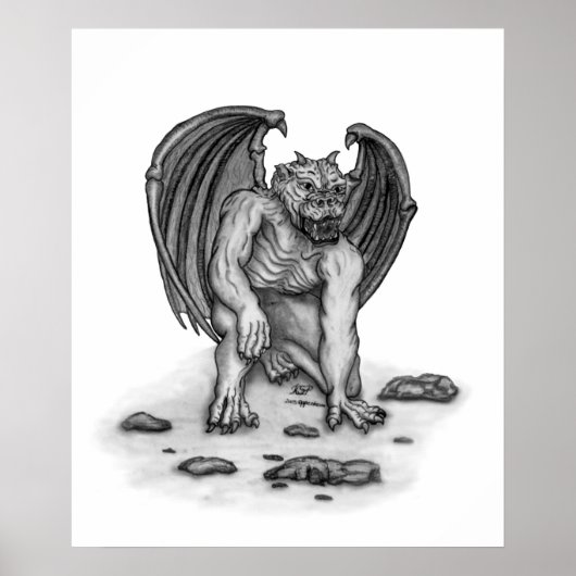 Poster Golem Gargoyle (Devant)