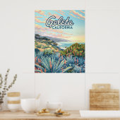 Poster Goleta California Père Noël Barbara Isla Vista Vin (Cuisine)