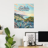 Poster Goleta California Père Noël Barbara Isla Vista Vin (Bureau à domicile)