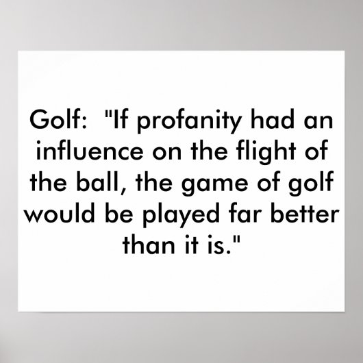 Poster Golf (Devant)