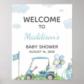 Poster Golf A Little Putter Baby Shower Welcome Sign (Devant)