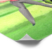 Poster Golf aquarelle golf sur vert (Coin)