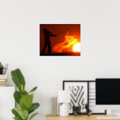Poster Golf au coucher du soleil (Bureau à domicile)