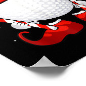 Poster Golf Ball Elf Noël Pyjama mignonne Sport X Mas Ca (Coin)