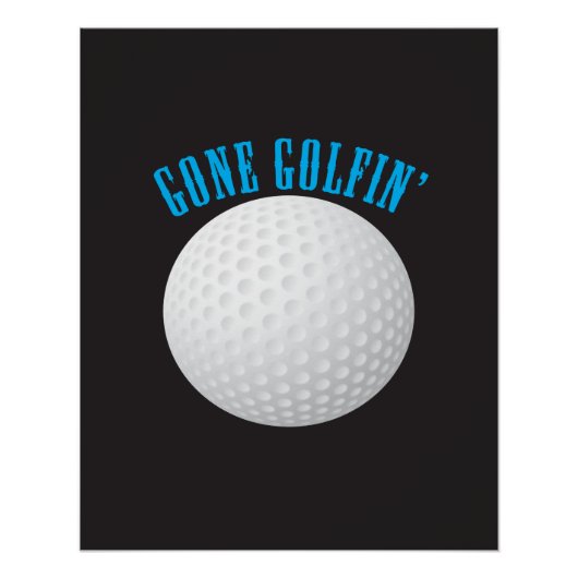 Poster Golf Ball ⛳ 🎁 est parti Golfeur Golfing (Devant)