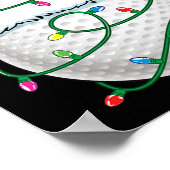 Poster Golf Ball Santa Hat Men Womens Christmas Golfing X (Coin)