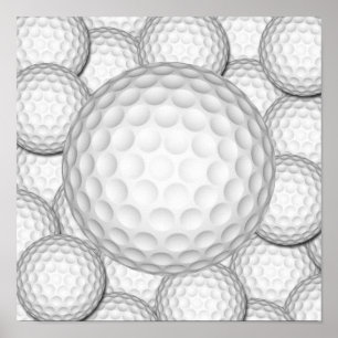 Poster Golf Balls Collage