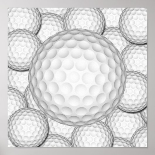 Poster Golf Balls Collage (Devant)