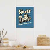 Poster Golf : Boire et conduire depuis 1642 (Cuisine)
