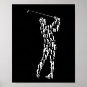 Poster golf cadeau golf swing fer tee (Devant)
