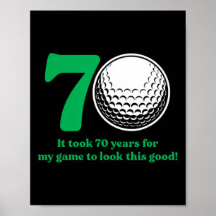 Poster Golf de 70 ans Golf de 70e anniversaire