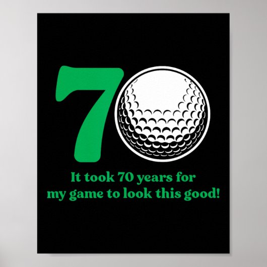 Poster Golf de 70 ans Golf de 70e anniversaire (Devant)