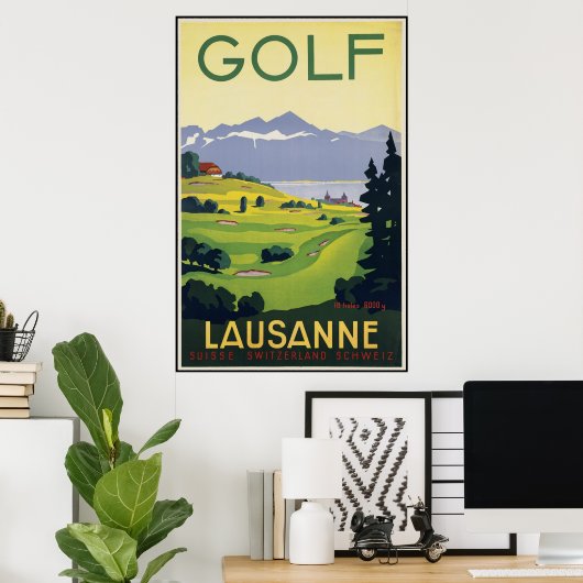 Poster Golf de Lausanne (Bureau à domicile)