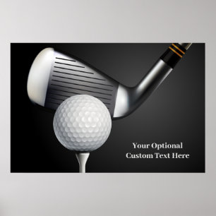 Poster Golf de texte personnalisé