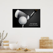 Poster Golf de texte personnalisé (Cuisine)