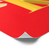 Poster Golf design sport rouge et or grand texte (Coin)