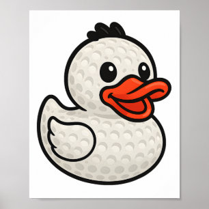Poster Golf en caoutchouc Ducky Graphic mignonne femmes e