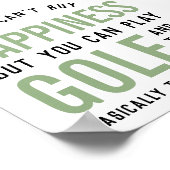 Poster Golf est le bonheur Funny Golf Lover cadeaux (Coin)