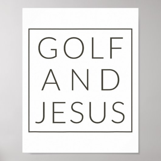 Poster Golf et Jésus (Devant)