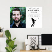 Poster Golf éternel Photo personnalisée Funérailles mémor (Bureau à domicile)