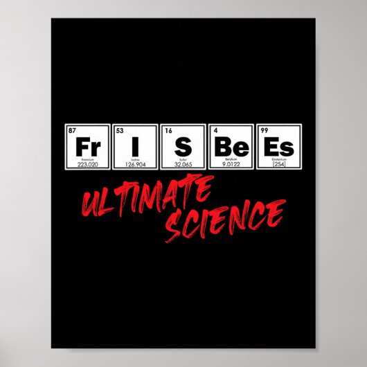 Poster Golf Frisbees Ultimate Science Disc Periodic Table (Devant)