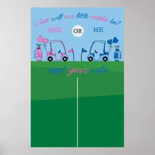 Poster Golf Genre Révéler ce caddie être un signe de préd