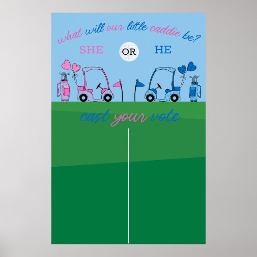 Poster Golf Genre Révéler ce caddie être un signe de préd (Devant)