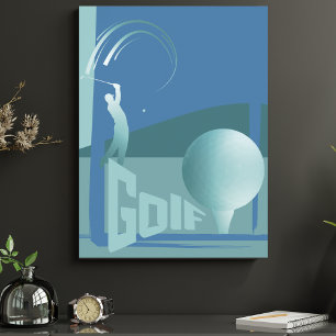 Poster Golf golfer Golf club décor mur