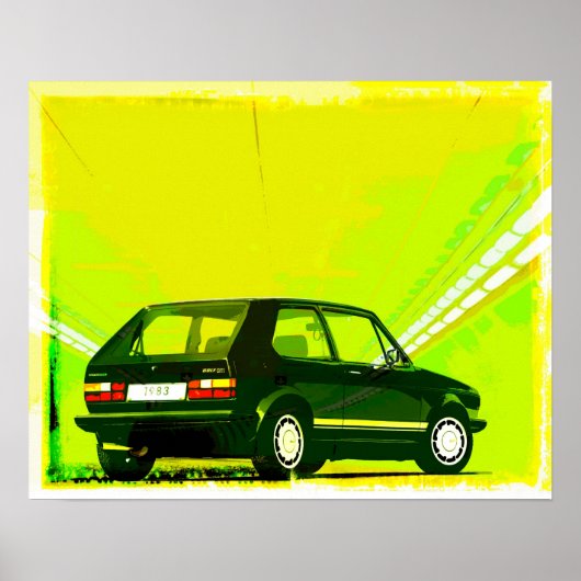Poster Golf GTi MkI Green (Devant)