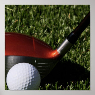 Poster Golf Iron et Ball Print