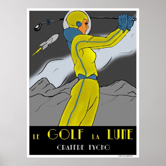 Poster Golf la Lune (Devant)