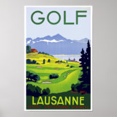 Poster Golf ~ Lausanne (Devant)