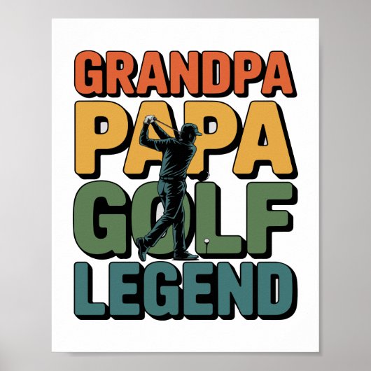 Poster Golf Legend Grand Papa (Devant)