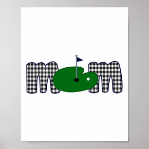 Poster Golf Maman Vie Anniversaire Famille Matching Mama