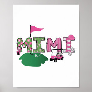 Poster Golf Mimi Hole In One Golf 1ère fête d'anniversair